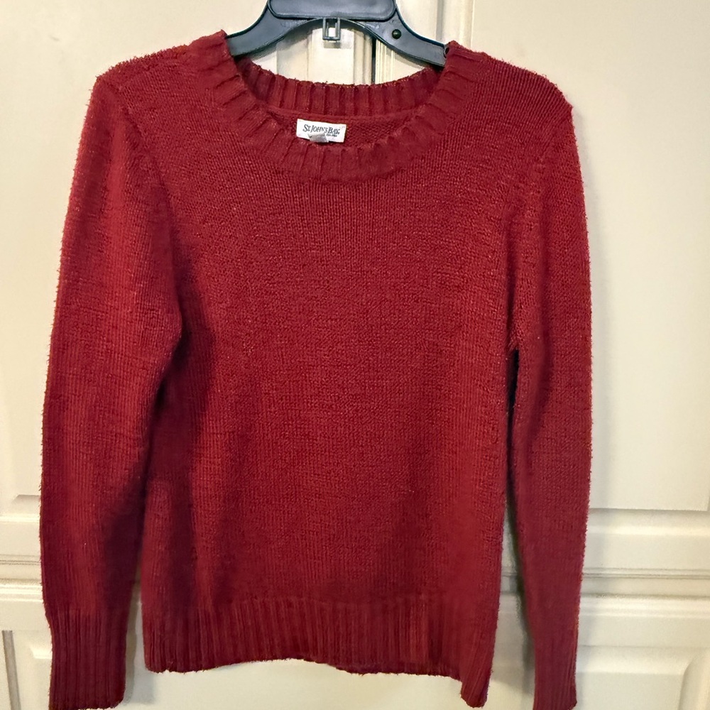 St. John's Bay Rich Red Crew Neck Sweater